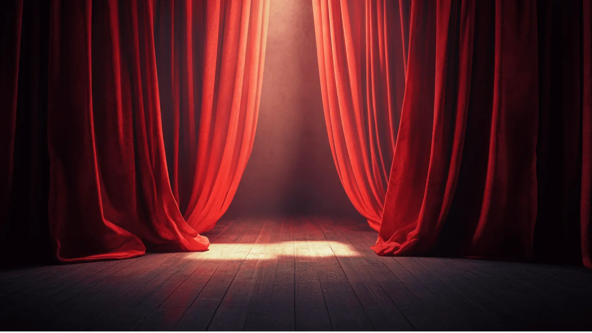 Empty theatre stage illuminated by a single spotlight, symbolising corporate change theatre and the illusion of transformation in organisations. - Enable Change Partners